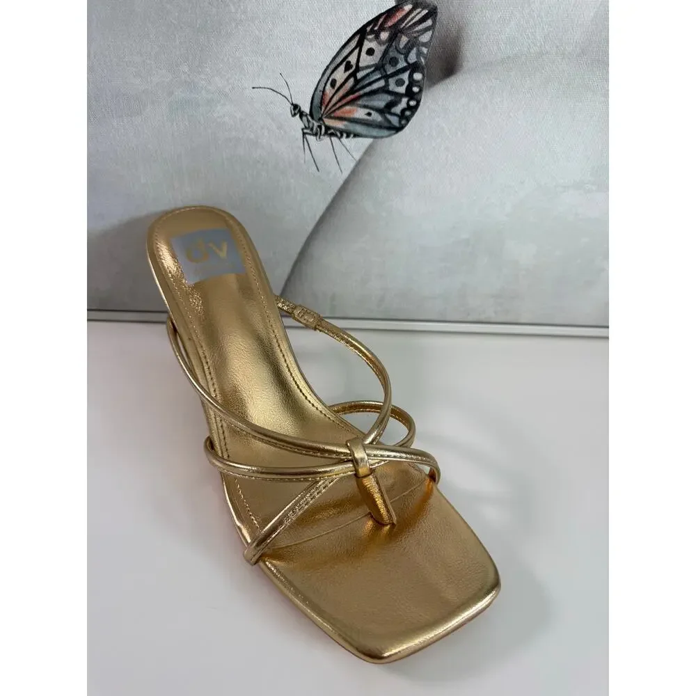 Dv Dolce Vita Women's Zini Strappy Kitten Heel Dress Sandals